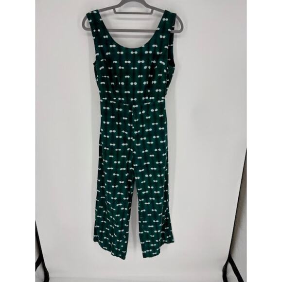 Busayo Collective Green & White Tie-Back Sleeveless Cropped Jumpsuit – Size 6 - Picture 2 of 9